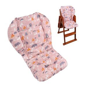 Pink Baby High Chair Cushion Thick Pad for Wooden High Chair
